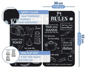 Płyty ochronne na kuchenkę ze szkła hartowanego zestaw 2 szt. 52x30 cm Kitchen Rules – Maximex