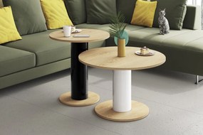 Okrągła ława do salonu Solo Mini 80 dąb
