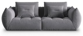 Ciemnoszara aksamitna sofa 232 cm Bloom – Micadoni