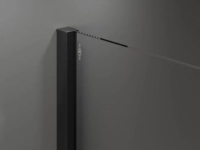 Mexen Velar ścianka prysznicowa rozsuwana Walk-in 140 x 200 cm, szron 8 mm, czarna - 871-140-000-33-70