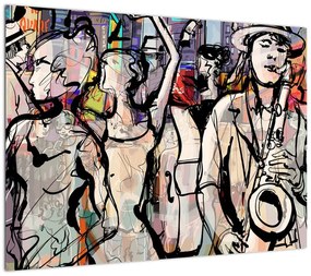 Obraz - Jazzowa noc (70x50 cm)