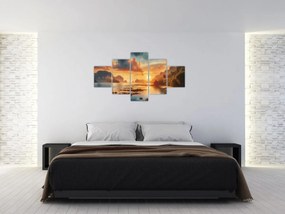 Obraz - Widok z plaży (125x70 cm)