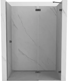 Mexen Lunar L drzwi prysznicowe uchylne prawe 135 cm, transparent, gun gray szczotkowany - 834L-135-000-66-00-P