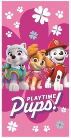 Różowy bawełniany ręcznik dziecięcy 70x140 cm Paw Patrol – Jerry Fabrics