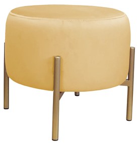 Pufa OLA LOFT ławka podnóżek metal złota MG15