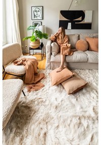 Koniakowy bawełniany szlafrok w rozmiarze S/M Suzette – Tiseco Home Studio