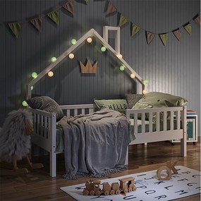 Łóżko domowe biały 168x83x155 noemi