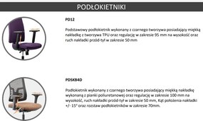 Obrotowe krzesło pracownicze Start Soft Black, zgodne z normą BHP