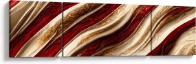 Obraz - Złoto - biała tekstura (170x50 cm)