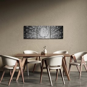 Obraz - Biały paw (z zegarem) (90x30 cm)