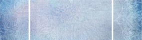 Obraz - Mandale w niebieskim (170x50 cm)