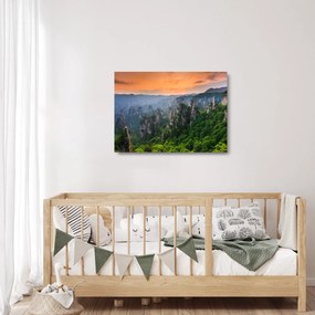 Obraz na szkle - Narodowy Park Leśny Zhangjiajie (70x50 cm)