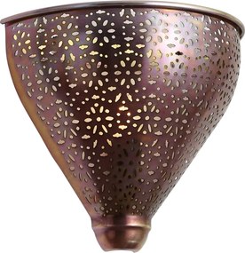 Orientalna lampa ścienna miedziana z wzorem - Muraf