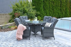 Zestaw do jadalni z rattanu EDEN 1 + 4