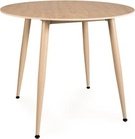 Okrągły stół jadalniany NELVO 90 cm, trawertyn/kaszmir