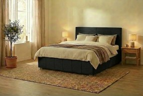 Łóżko RAM 180x200 cm Ciemny szary Bez materaca