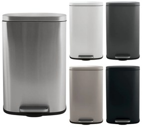 Spirella Kosz na śmieci z pedałem soft-close Akira 30 l, matowy szaro-brązowy, 30 l