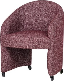 Bordowe tapicerowane krzesło biurowe Cordo – WOOOD