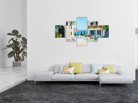 Obraz - Grecka aleja, obraz olejny (125x70 cm)