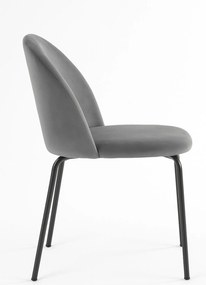 Zestaw 4 Krzese Black Dalnia Aksamitne