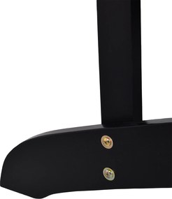 Outsunny Krzesło Leżak Ogrodowy Balkonowy z Uchwytem na Kubek Lite Drewno Czarne