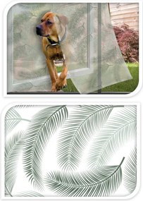 Moskitiera na drzwi balkonowe, 220 x 50 cm, liście, 2 sztuki