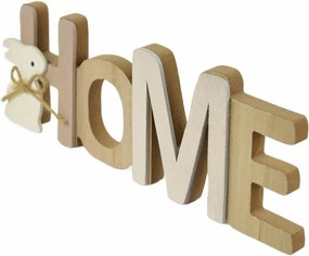 Drewniany napis HOME z zajączkiem 21,5 x 7,5 x 3 cm