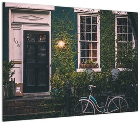 Obraz na szkle - W domu z przejażdżki (70x50 cm)