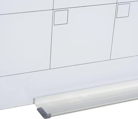 Vinsetto Tablica kalendarzowa ze szklanym klipsem i uchwytem na marker z gumką Biała 90x60 cm | Aosom PL