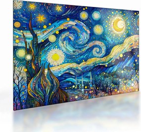 Obraz na szkle – Mozaika gwiaździstej nocy (70x50 cm)
