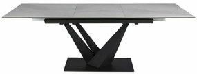 Stół rozkładany SORENTO CERAMIC 160(220)x90 biały/czarny mat SIGNAL