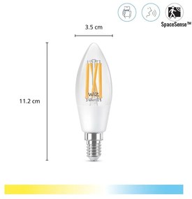 Inteligentna żarówka filamentowa z gwintem E14, 5 W – WiZ