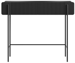 Toaletka Malmi 100 cm z szufladami - czarny mat / czarne nóżki