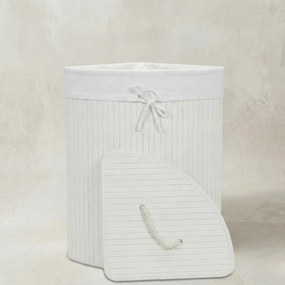 Narożny kosz na pranie ARCO, bambus, 60 l