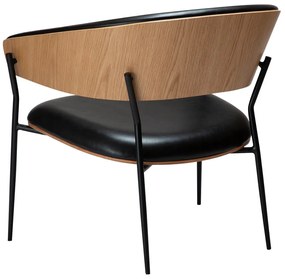 Czarny fotel z imitacji skóry Crib – DAN-FORM Denmark