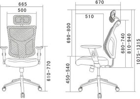 Ergonomiczne krzesło biurowe z siatki ErgoFly Star-E T-01, zgodne z normą BHP, kolor czarny