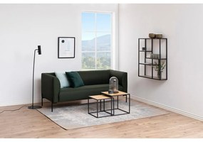 Czarno-naturalny regał ścienny w dekorze dębu 75x91 cm Seaford – Actona
