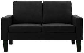 Nowoczesna czarna sofa dwuosobowa - Clorins 2X