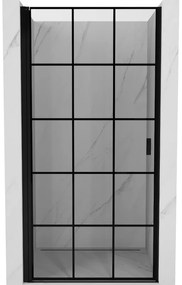 Mexen Mist-B drzwi prysznicowe uchylne lewe 70 cm, czarna kratka, czarne - 8A2-070-000-70-77-L