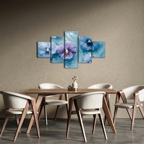 Obraz - Fiołki w wodzie (125x70 cm)