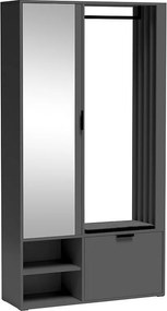 MINIO go for it, Garderoba MELO UNI w kolorze grafit z siedziskiem