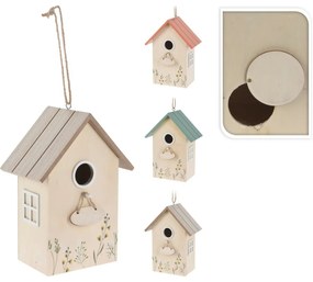 Drewniana budka dla ptaków Home, naturalna, 16,5 x10 x 21,5 cm