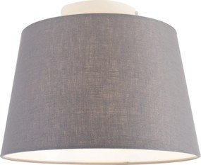 Nowoczesna lampa sufitowa z ciemnoszarym kloszem 25 cm - Combi
