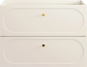 Szafka pod umywalkę nablatową DONNA SAND 2S 80cm beż piaskowy z blatem COMAD