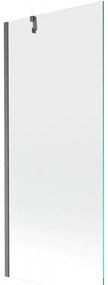 Mexen Next parawan nawannowy 1-skrzydłowy 80 x 150 cm, transparent, gun gray szczotkowany - 895-080-000-00-00-66