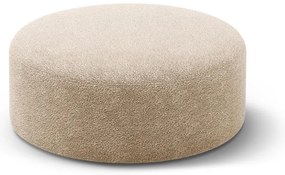 Jasnobrązowy puf z materiału bouclé Dia – Micadoni