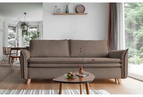 Jasnobrązowa rozkładana sofa 225 cm Charming Charlie – Miuform