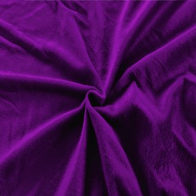 PrzytulneMieszkanie.pl Prześcieradło z mikropluszu SOFT 90x200 cm ciemnofioletowe