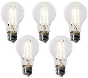 Zestaw 5 ściemnialnych żarówek LED E27 A60 6W 500LM 3000K