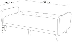 Sofa rozkładana Aria Grey